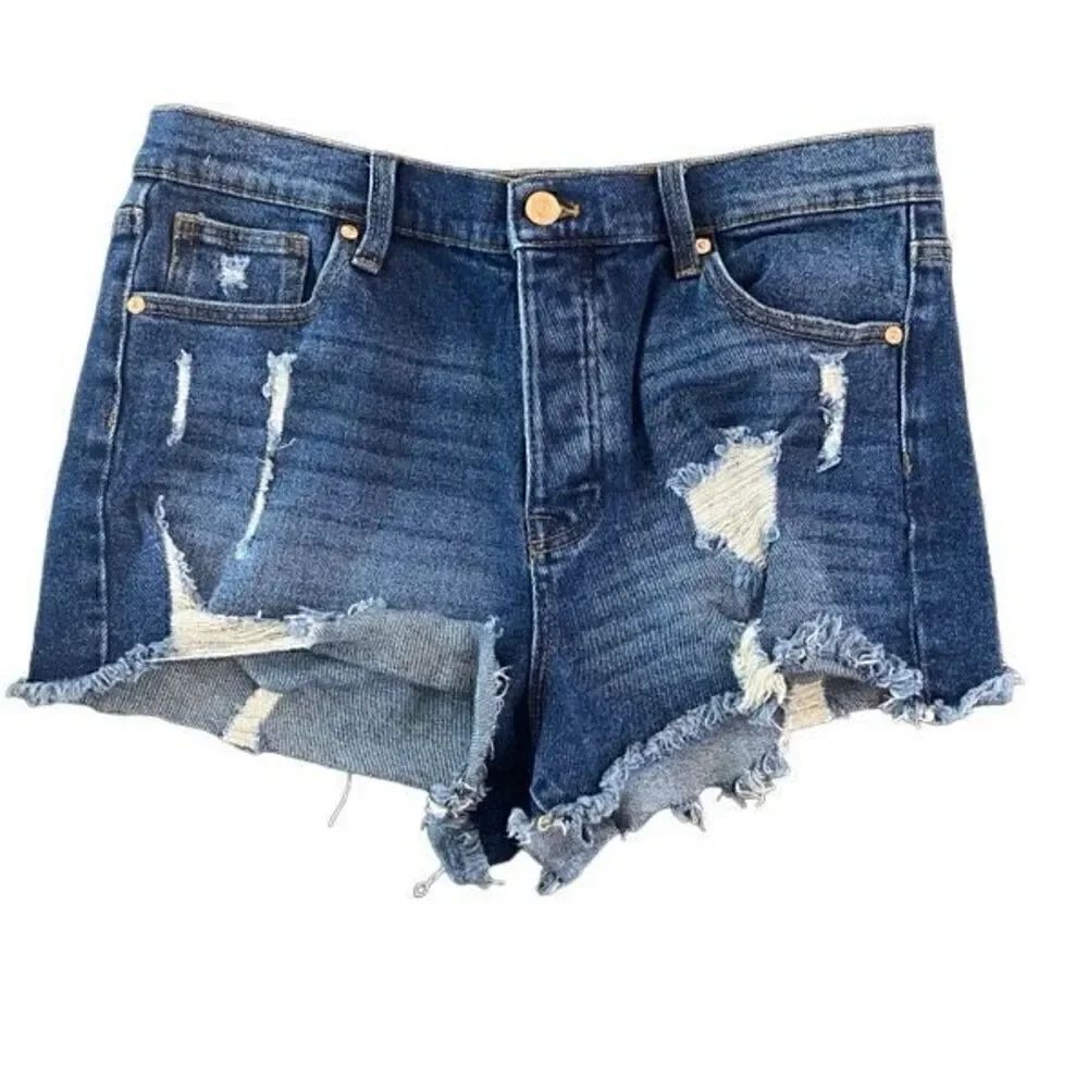 Fashion Nova size 13/31 cut off distressed jean shorts